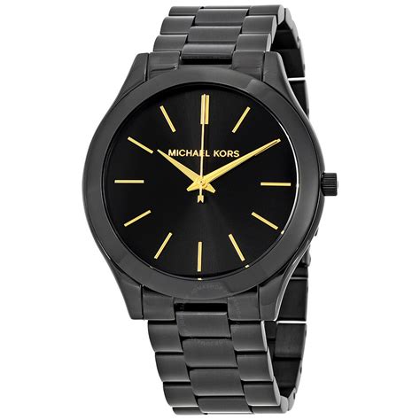 michael kors black slim runway watch|michael kors unisex watch.